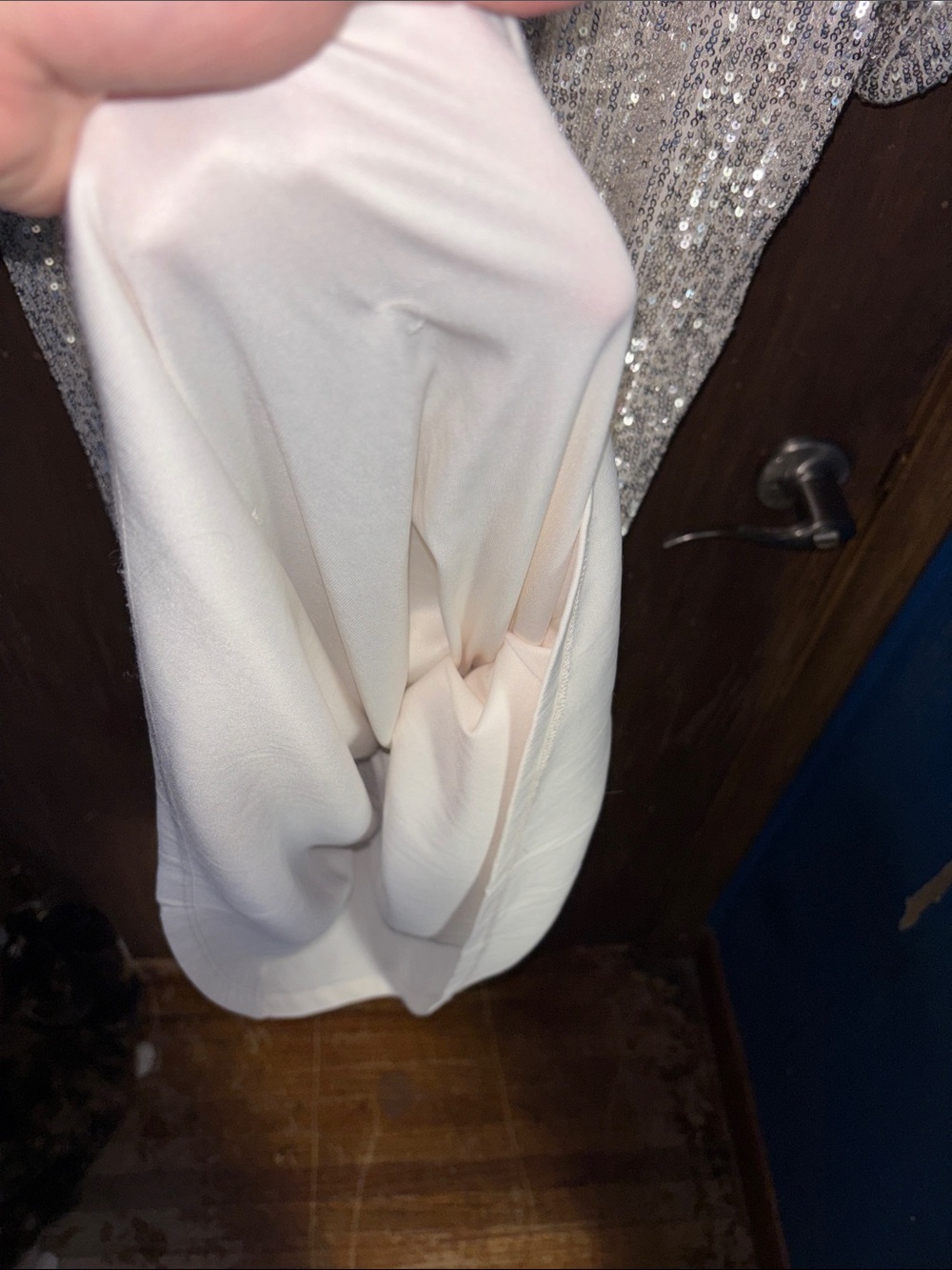 Vince Camuto Silver Sequin V-Neck Mini Dress - Picture 16 of 16